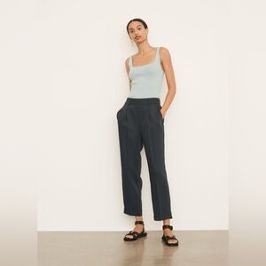 Vince Black Elastic Waist Pull-On Trouser Pants - Effortless Chic Comfort Large